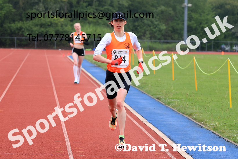 5000 metres, 2026 North Eastern Track and Field Champs, Shildon, County Durham. Photo: David T. Hewitson/Sports for All Pics